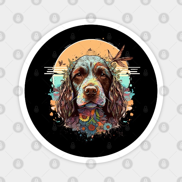 Pointer dog hippie Magnet by JayD World